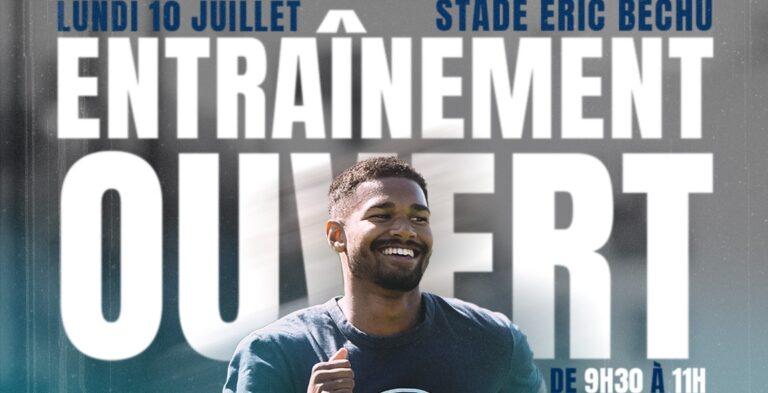 ENTRAÎNEMENT OUVERT AU PUBLIC : LUNDI 10 JUILLET