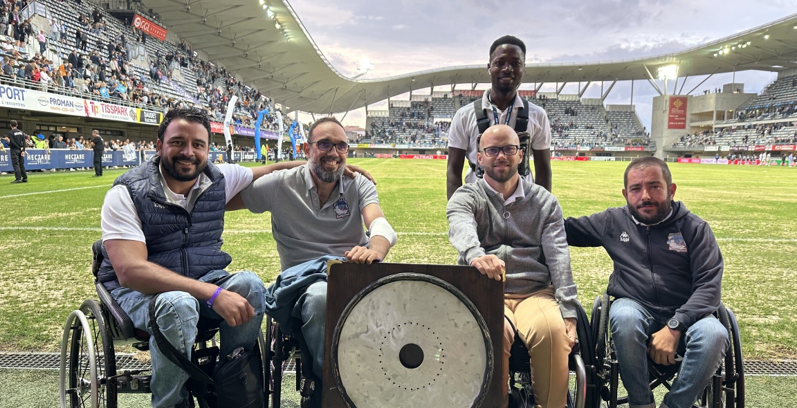 MONTPELLIER – PAU : LE MONTPELLIER HANDI RUGBY PRÉSENTE SON BOUCLIER !