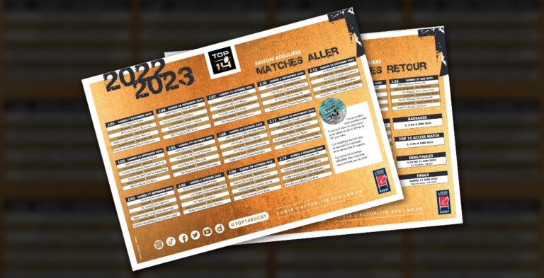 DÉCOUVREZ LE CALENDRIER TOP 14 2022/2023