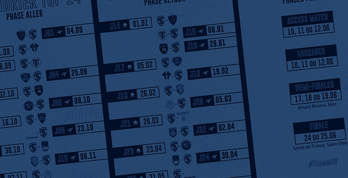 DÉCOUVREZ LE CALENDRIER TOP 14 2021/2022