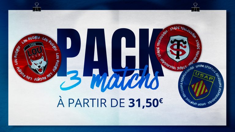Le Pack 3 matchs est disponible !