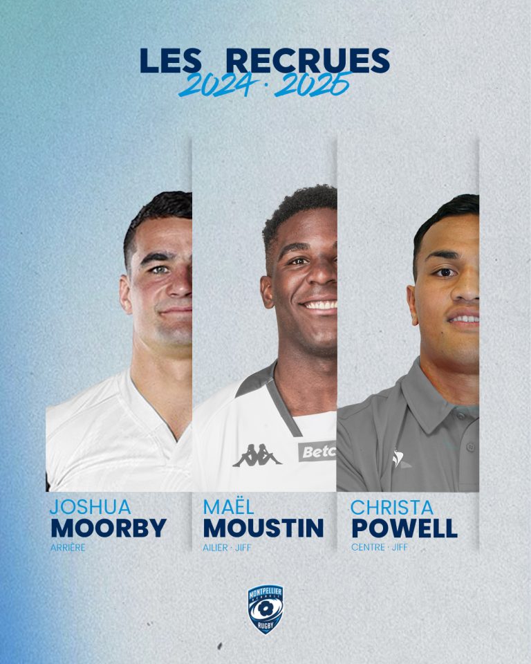 Recrues 2024/2025 : Moorby, Moustin et Powell sont Montpelliérains