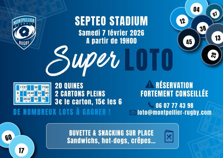 PARTICIPEZ AU Super Loto DU MHR AU SEPTEO STADIUM !